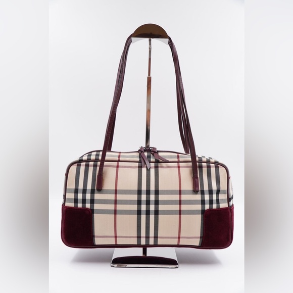 Burberry Boston bag with velvet - Picture 1 of 13